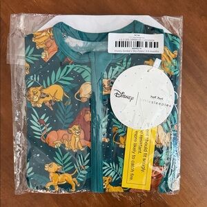 Little Sleepies Disney “Simba’s Sky” Lion King Teal Zippy Pajamas